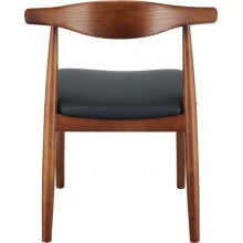 Krzesło drewniane designerskie Classy orzech/czarny Moos Home do salonu i jadalni