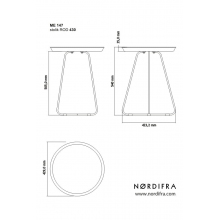 Okrągły stolik metalowy z tacą Rod 43 czarny Nordifra