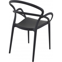 Krzesło z podłokietnikami MILA czarne Siesta