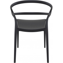 Krzesło z podłokietnikami MILA czarne Siesta