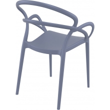 Krzesło z podłokietnikami MILA ciemnoszare Siesta