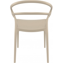 Krzesło z podłokietnikami MILA szarobrązowe Siesta