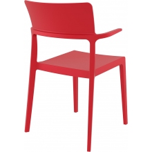 Krzesło z podłokietnikami PLUS czerwone Siesta