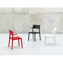 Krzesło z podłokietnikami PLUS czerwone Siesta