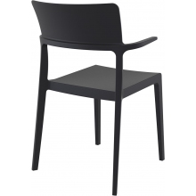 Krzesło z podłokietnikami PLUS czarne Siesta