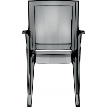 Krzesło z podłokietnikami ARTHUR czarne przezroczyste Siesta