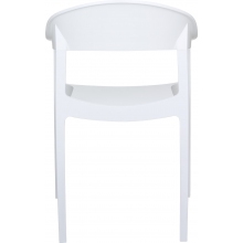 Krzesło z podłokietnikami CARMEN białe Siesta