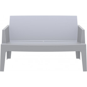 Stylowa Sofa ogrodowa dwuosobowa Box srebrnoszara Siesta do ogrodu i na taras. 2