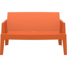 Sofa ogrodowa dwuosobowa Box pomarańczowa Siesta