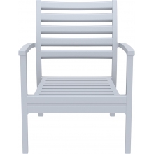 Krzesło ogrodowe z podłokietnikami Artemis XL srebrnoszare Siesta