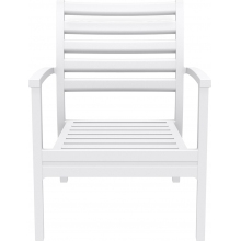 Krzesło ogrodowe z podłokietnikami Artemis XL białe Siesta