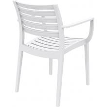 Krzesło ogrodowe z podłokietnikami Artemis białe Siesta
