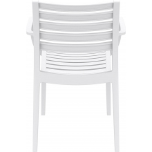 Krzesło ogrodowe z podłokietnikami Artemis białe Siesta