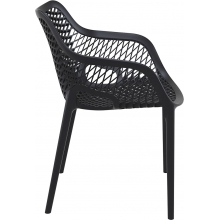 Krzesło ażurowe z podłokietnikami AIR XL czarne Siesta