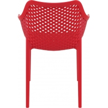Krzesło ażurowe z podłokietnikami AIR XL czerwone Siesta