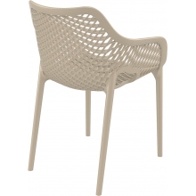Krzesło ażurowe z podłokietnikami AIR XL szarobrązowe Siesta