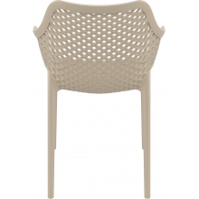 Krzesło ażurowe z podłokietnikami AIR XL szarobrązowe Siesta