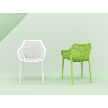 Krzesło ażurowe z podłokietnikami AIR XL zielone tropikalne Siesta