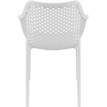 Krzesło ażurowe z podłokietnikami AIR XL białe Siesta