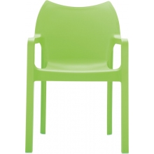 Krzesło ogrodowe z podłokietnikami DIVA zielone tropikalne Siesta