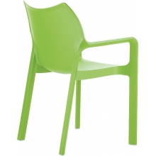 Krzesło ogrodowe z podłokietnikami DIVA zielone tropikalne Siesta