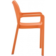 Krzesło ogrodowe z podłokietnikami DIVA pomarańczowe Siesta