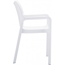 Krzesło ogrodowe z podłokietnikami DIVA białe Siesta