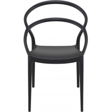 Krzesło z tworzywa PIA czarne Siesta