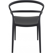 Krzesło z tworzywa PIA czarne Siesta
