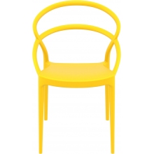 Krzesło z tworzywa PIA żółte Siesta