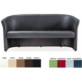 Sofa 3 osobowa z ekoskóry TM-3 160 biała Signal do poczekalni i recepcji. 2