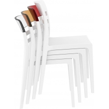 Krzesło z tworzywa MOON białe Siesta