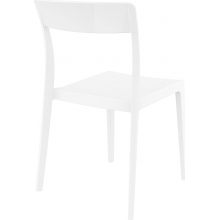 Krzesło z tworzywa FLASH białe Siesta