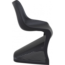 Krzesło ażurowe z tworzywa BLOOM czarne Siesta