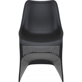 Designerskie Krzesło ażurowe z tworzywa BLOOM czarne Siesta do kuchni, kawiarni i restauracji. 2