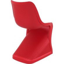 Krzesło ażurowe z tworzywa BLOOM czerwone Siesta