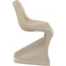 Krzesło ażurowe z tworzywa BLOOM szarobrązowe Siesta