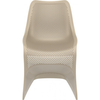 Krzesło ażurowe z tworzywa BLOOM szarobrązowe Siesta