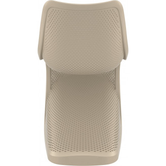 Krzesło ażurowe z tworzywa BLOOM szarobrązowe Siesta