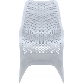 Designerskie Krzesło ażurowe z tworzywa BLOOM srebrnoszare Siesta do kuchni, kawiarni i restauracji. 2