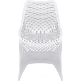 Designerskie Krzesło ażurowe z tworzywa BLOOM białe Siesta do kuchni, kawiarni i restauracji. 2