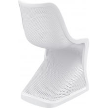 Krzesło ażurowe z tworzywa BLOOM białe Siesta