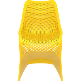 Nowoczesne Krzesło ażurowe z tworzywa BLOOM żółte Siesta do kuchni, jadalni i salonu. 2