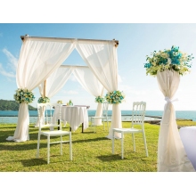 Krzesło weselne OPERA lśniące białe Siesta