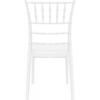 Krzesło weselne CHIAVARI lśniące białe Siesta