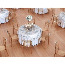 Krzesło weselne CHIAVARI bursztynowe przezroczyste Siesta