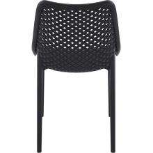 Krzesło ażurowe z tworzywa AIR czarne Siesta
