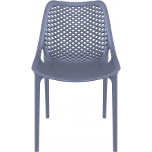 Krzesło ażurowe z tworzywa AIR ciemnoszare Siesta