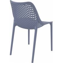 Krzesło ażurowe z tworzywa AIR ciemnoszare Siesta