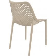 Krzesło ażurowe z tworzywa AIR szarobrązowe Siesta